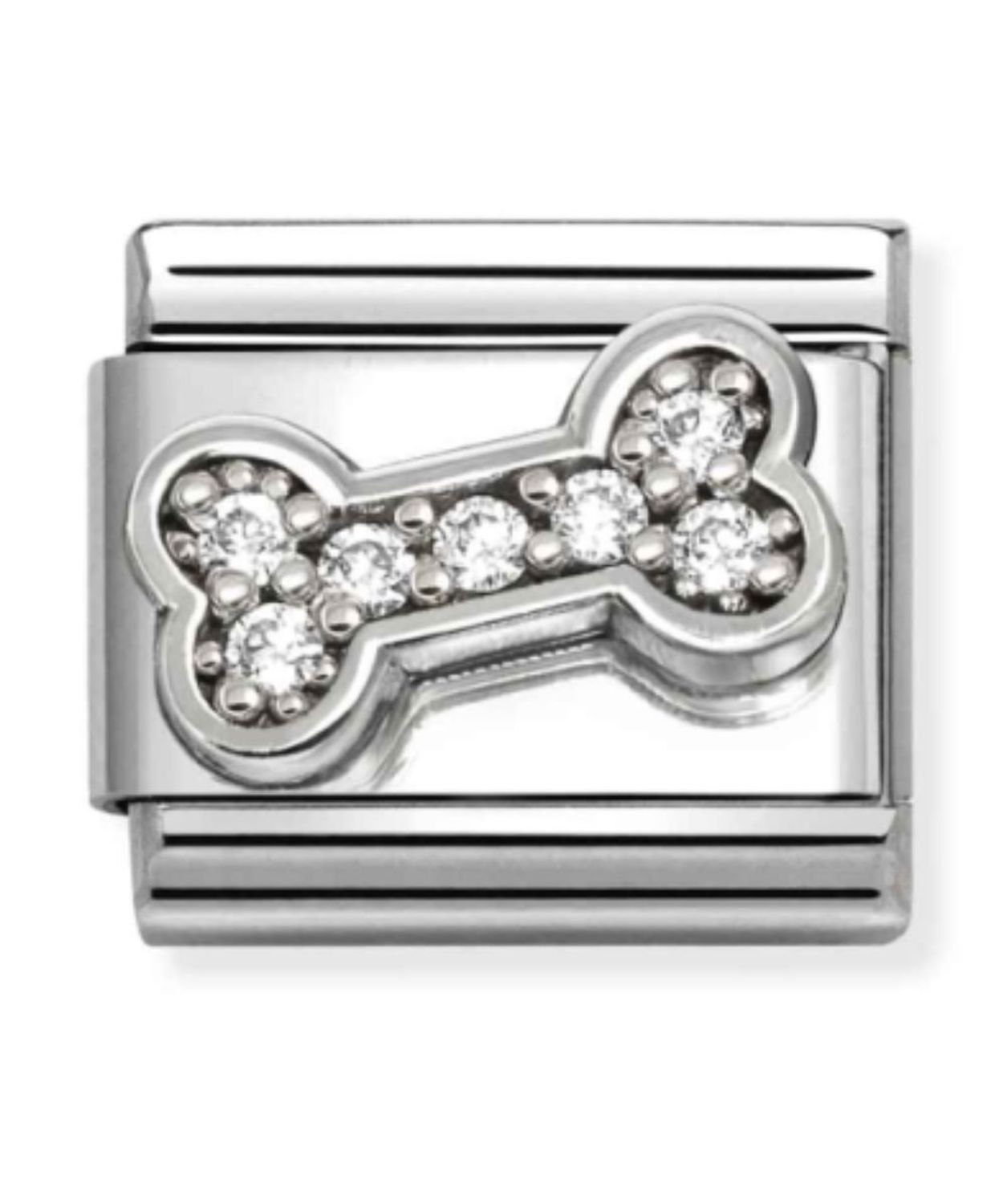 Charms Nomination Composable Silver kość z białymi cyrkoniami 33030452.jpg